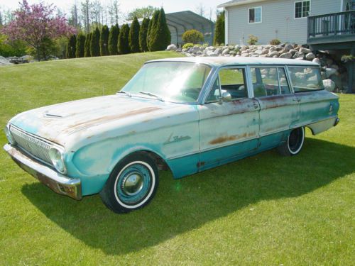 1962 Ford Falcon Station Wagon - barn find, runs & drives, Racine, WI - rat rod, image 6