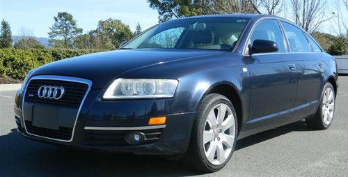 2006 audi a6 quattro awd 3.2 l sedan midnight blue auto leather loaded obo 4wd