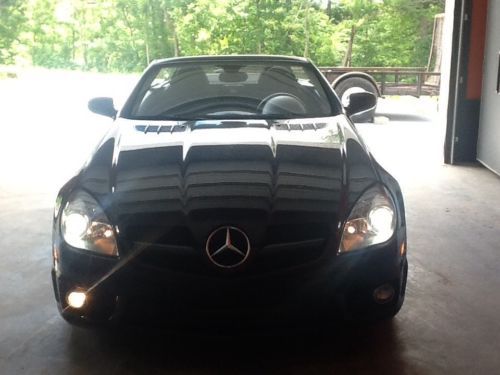 2009 slk 55 black on black 2 door convertible all options inc. excellent cond.