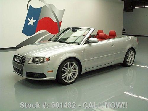 2007 audi s4 quattro convertible awd red seats nav 40k texas direct auto
